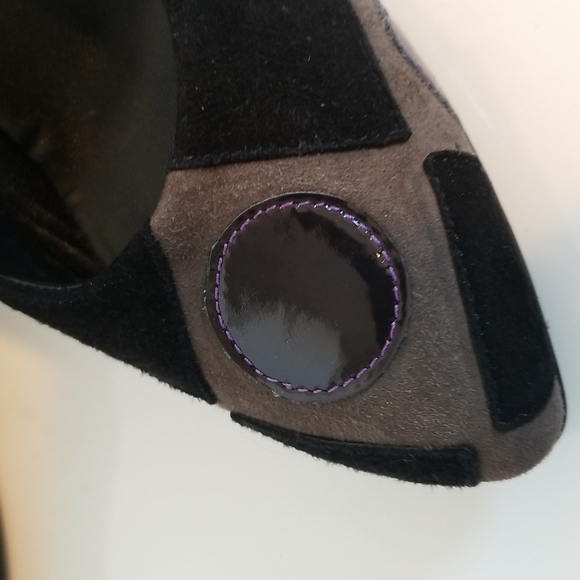 Work In Progress Women's Suede Black Heels Size 6 36 - Picture 3 of 8